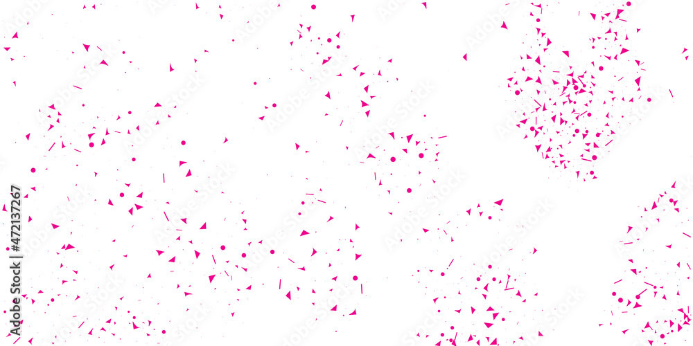 Fuchsia Christmas Event. Pink Birthday Graphic. Flush Vector Sparkle. Coral Confetti Celebration. Party Element. Isolated Element. Carnival Year. Decoration Wallpaper.