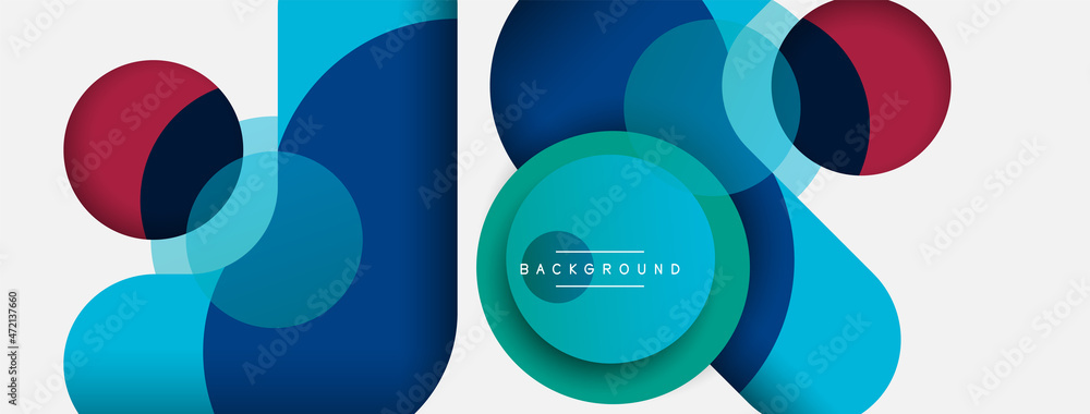 Circle and round shapes abstract background. Vector illustration for wallpaper banner background or landing page Circle and round shapes abstract background. Vector illustration for wallpaper banner background or landing page