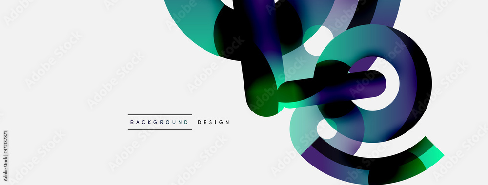 Round shapes circles and other geometric forms. Vector illustration for wallpaper banner background card or landing page Round shapes circles and other geometric forms. Vector illustration for wallpaper banner background card or landing page
