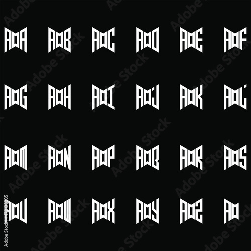 ADA to ADZ letter logo creative design, Multiple triple letter logo design	