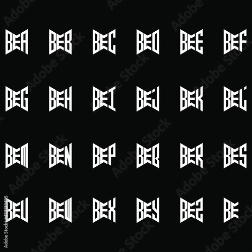 BEA to BEZ letter logo creative design, Multiple triple letter logo design photo