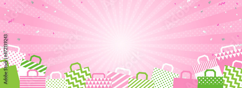 春のショッピング・セール向け　バナーテンプレート