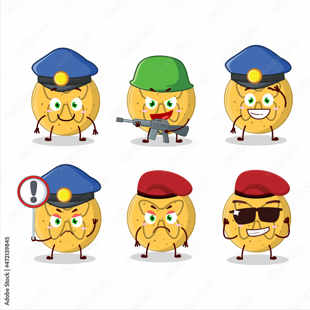 A dedicated Police officer of dalgona candy butterfly mascot design style A dedicated Police officer of dalgona candy butterfly mascot design style