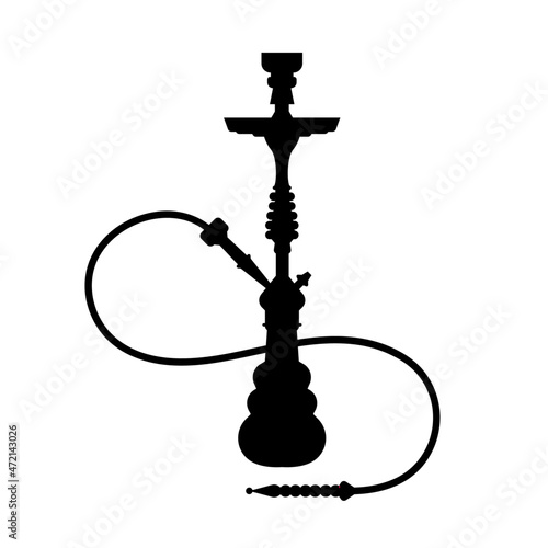 Shisha hookah silhouette vector illustration logo icon clipart
