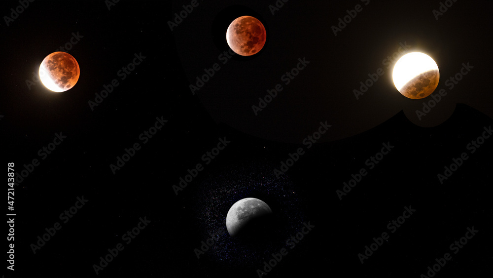 Naklejka premium Eclipse Lunar 