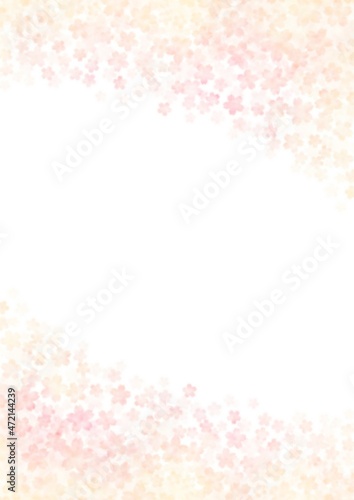 淡い色合いの桜の花の背景フレーム