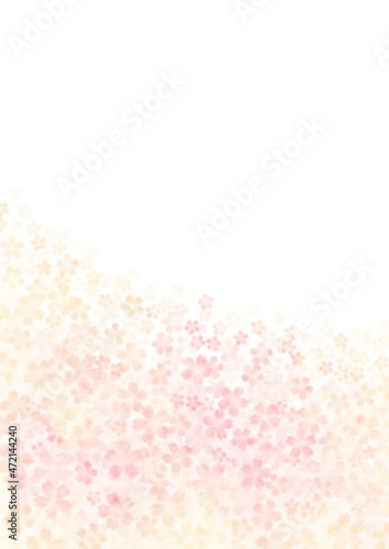 淡い色合いの桜の花の背景フレーム