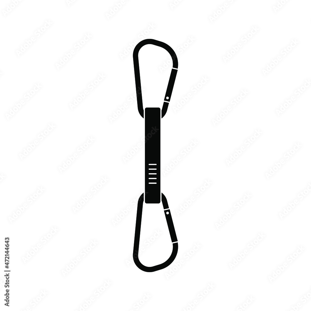Carabiner icon. Safety hook or carabiner hook. Vector illustration Carabiner icon. Safety hook or carabiner hook. Vector illustration