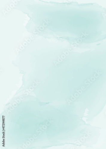 Vertical abstract pastel green watercolor paper background