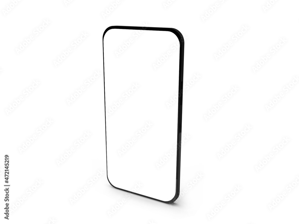 Modern Smartphone 3D Illustration Mockup Scene Modern Smartphone 3D Illustration Mockup Scene