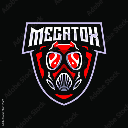 Gas mask esport logo design