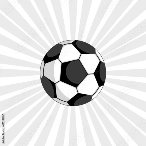 Moving soccer ball. Vector Graphic Elements