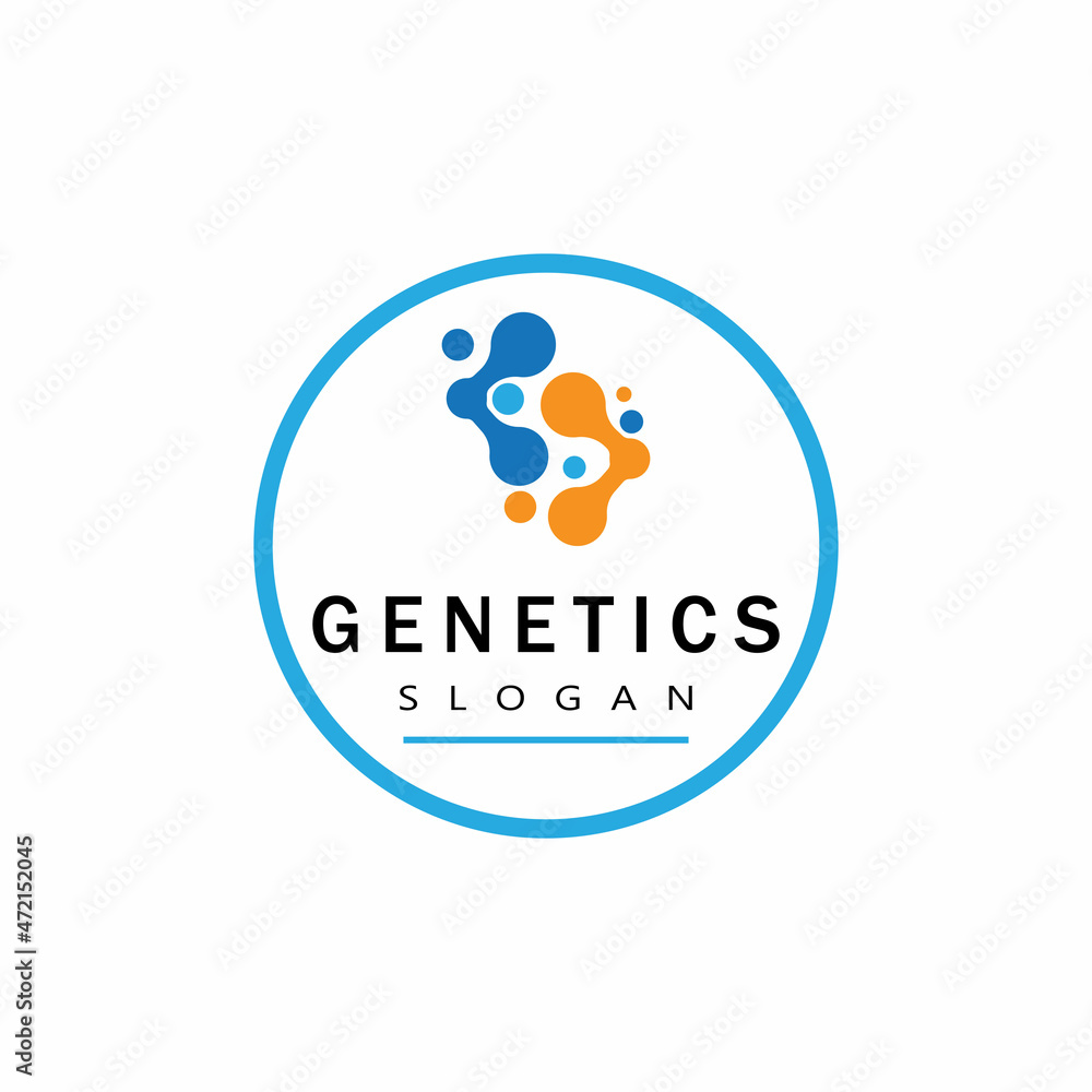 DNA gene Logo Template vector symbol illustration DNA gene Logo Template vector symbol illustration