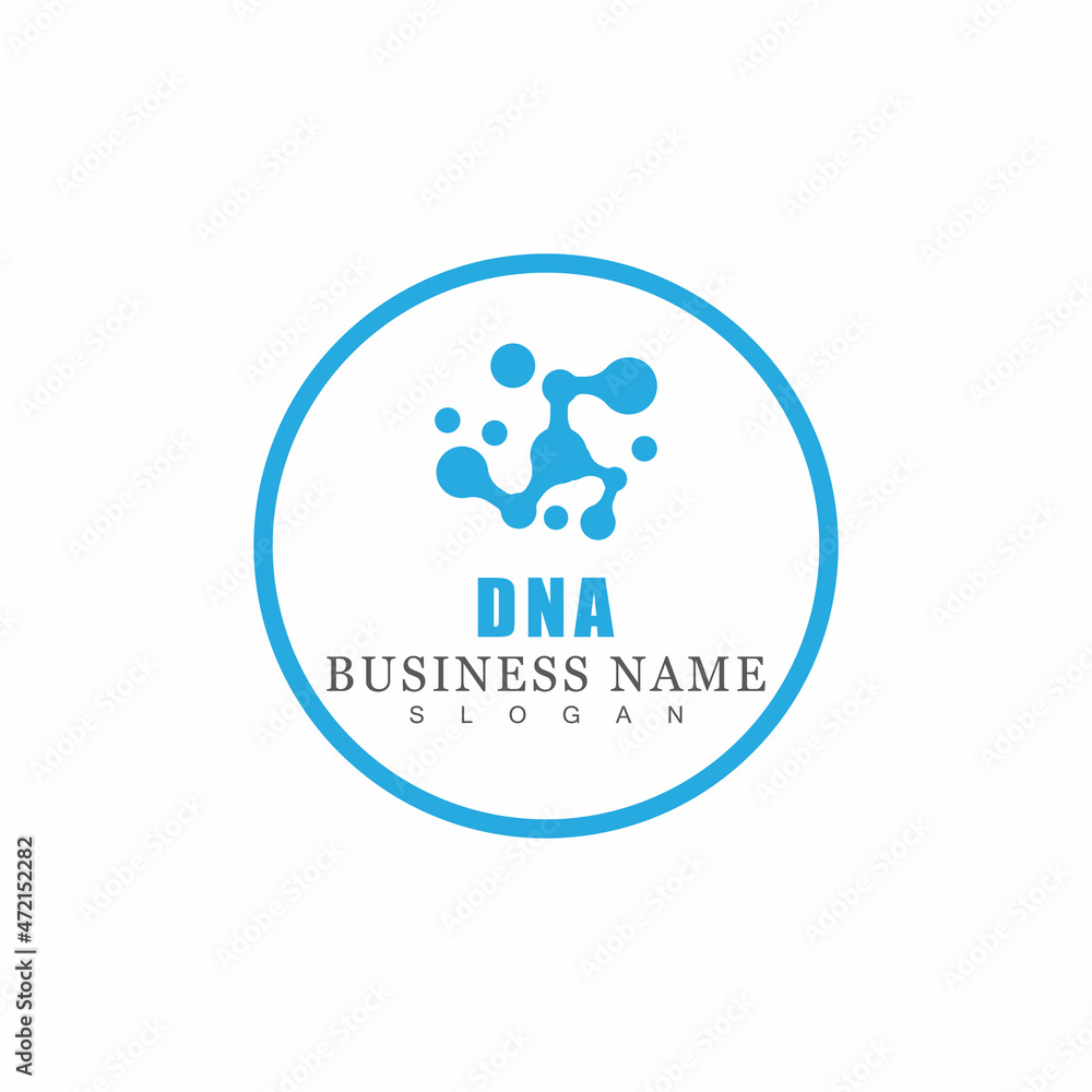 DNA gene Logo Template vector symbol illustration DNA gene Logo Template vector symbol illustration