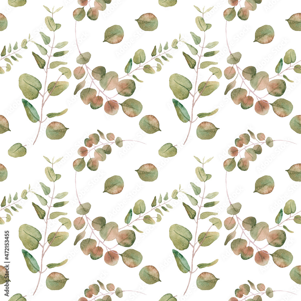 Boho eucalyptus seamless pattern Boho eucalyptus seamless pattern
