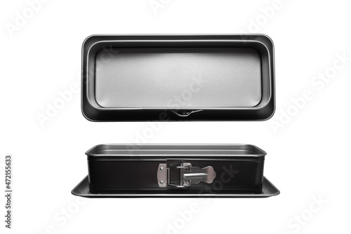 Springform baking cake form removable side, isolated