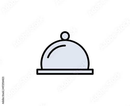 Tray flat icon. Single high quality outline symbol for web design or mobile app. Holidays thin line signs for design logo, visit card, etc. Outline pictogram EPS10