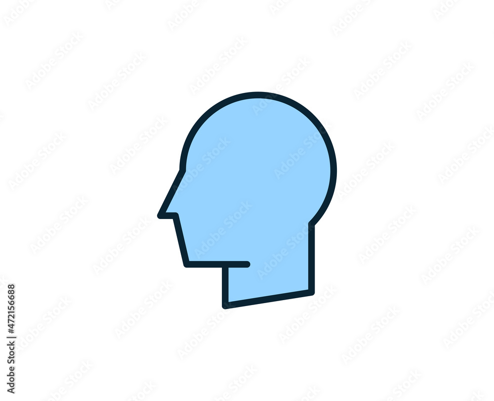 Head line icon. High quality outline symbol for web design or mobile app. Thin line sign for design logo. Color outline pictogram on white background Head line icon. High quality outline symbol for web design or mobile app. Thin line sign for design logo. Color outline pictogram on white background
