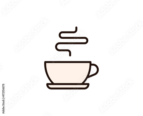 Coffee line icon. Vector symbol in trendy flat style on white background. Office sing for design.