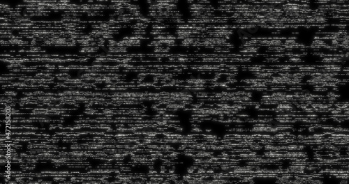 Render with white glowing noise on black background