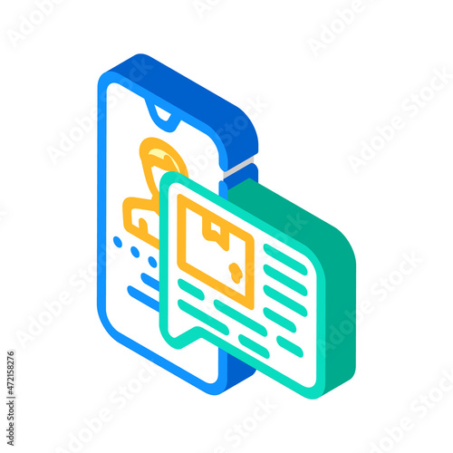 call for parcel isometric icon vector. call for parcel sign. isolated symbol illustration