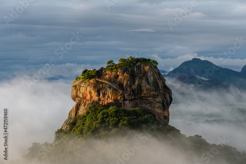 Fényképezés Sigiriya rock in Sri Lanka at dawn