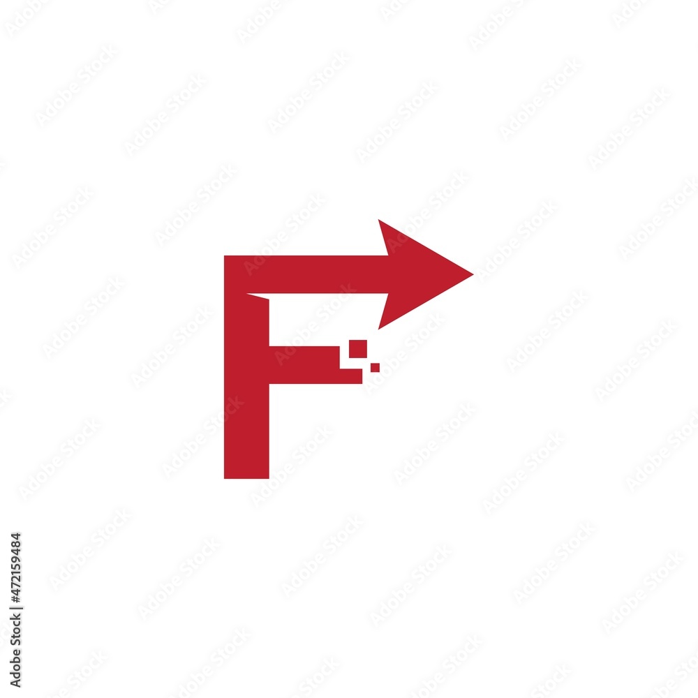 Arrow initial letter design Arrow initial letter design