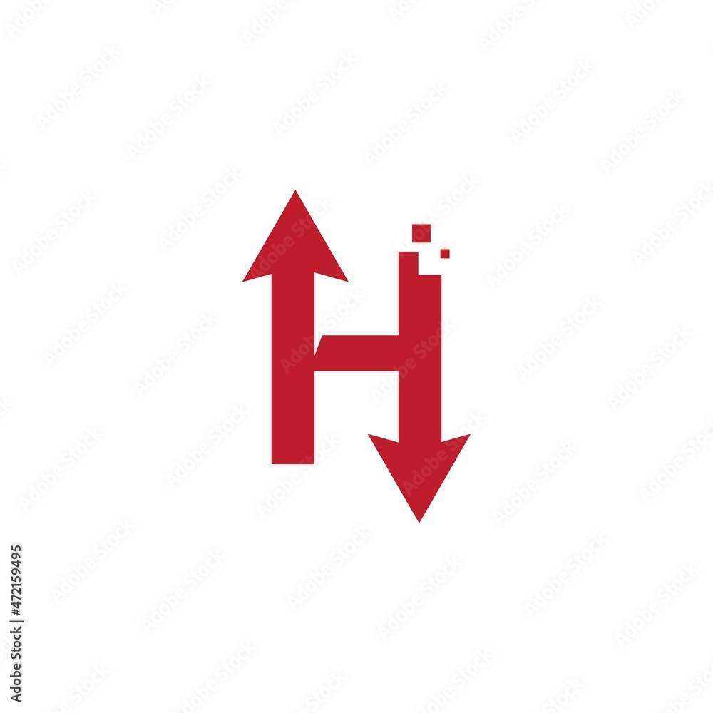 Arrow initial letter design Arrow initial letter design