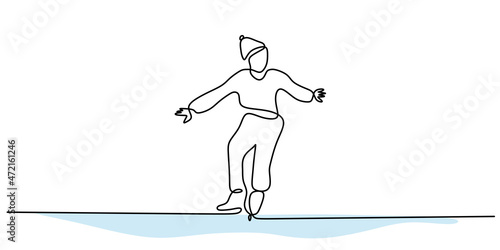 Continuous one line of boy ...