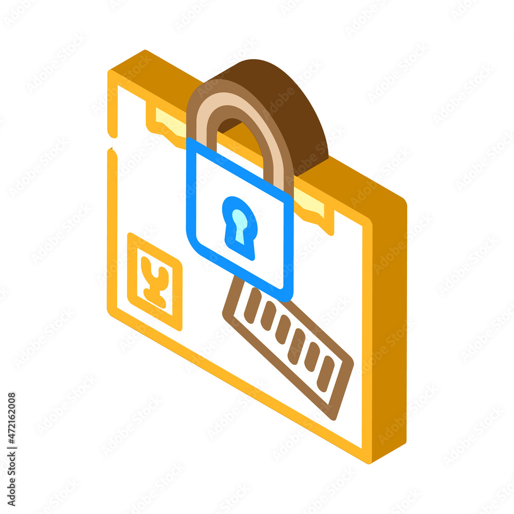sealed cargo isometric icon vector. sealed cargo sign. isolated symbol illustration sealed cargo isometric icon vector. sealed cargo sign. isolated symbol illustration