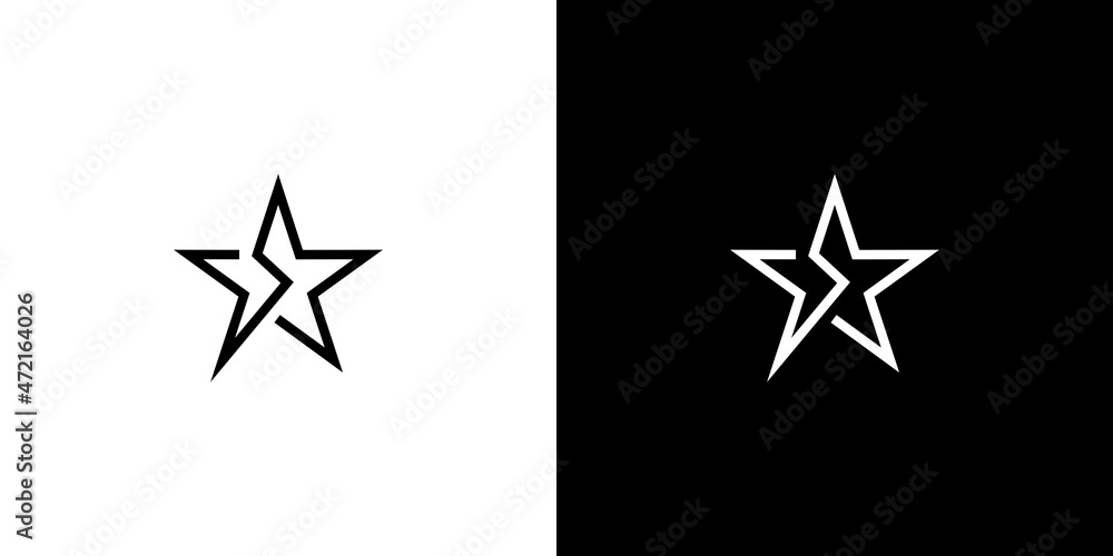 Modern and elegant letter S initials star logo design Modern and elegant letter S initials star logo design