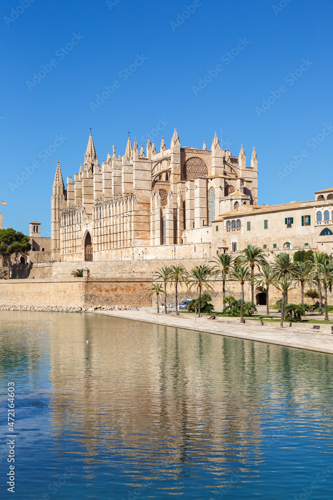 Cathedral Catedral de Palma de Mallorca La Seu church architecture travel traveling holidays vacation portrait format in Spain Cathedral Catedral de Palma de Mallorca La Seu church architecture travel traveling holidays vacation portrait format in Spain