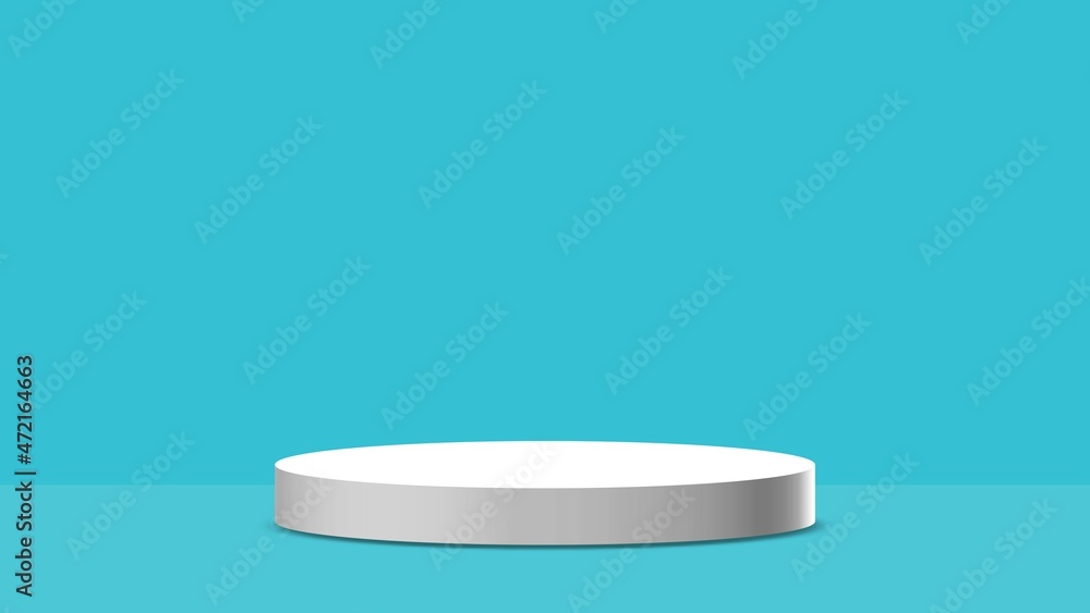 white product background stand or podium pedestal on empty display with pastel background. 3D rendering white product background stand or podium pedestal on empty display with pastel background. 3D rendering