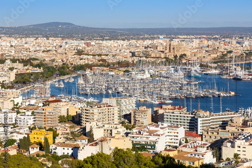 Palma de Mallorca marina harbor port with boats travel traveling holidays vacation in Spain © Markus Mainka