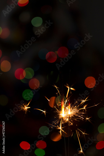 Burning sparklers