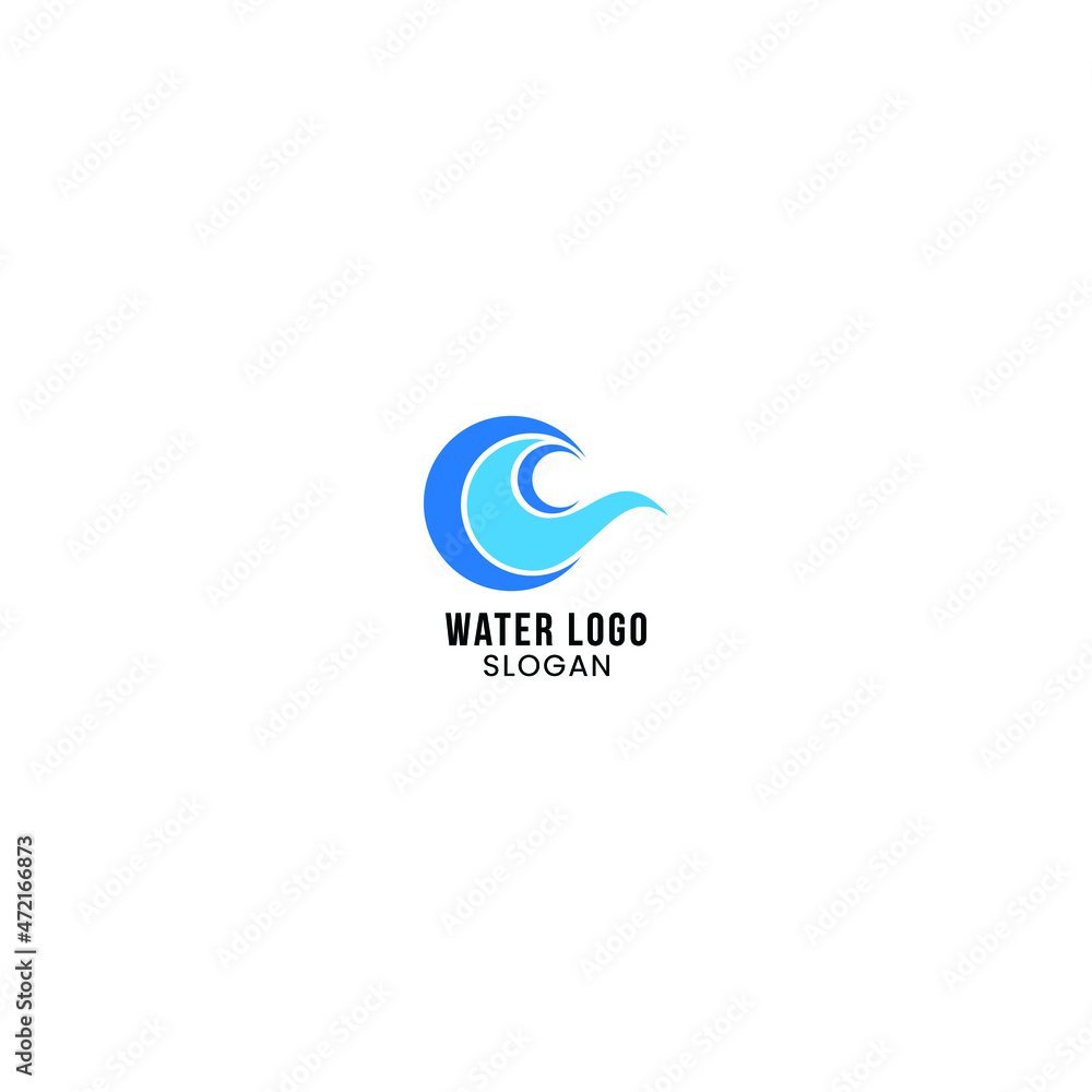 Fototapeta premium Water logo design for your business