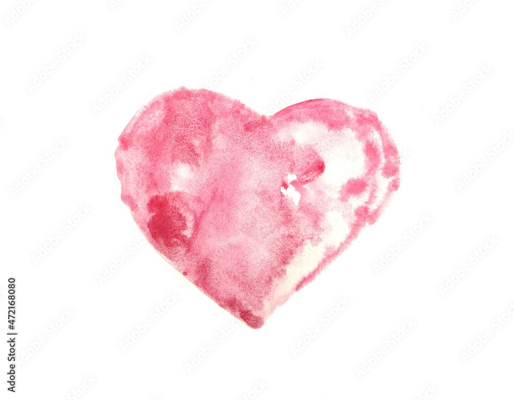 Abstract watercolor heart