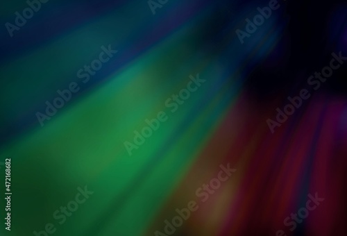 Dark Green vector blurred shine abstract texture.