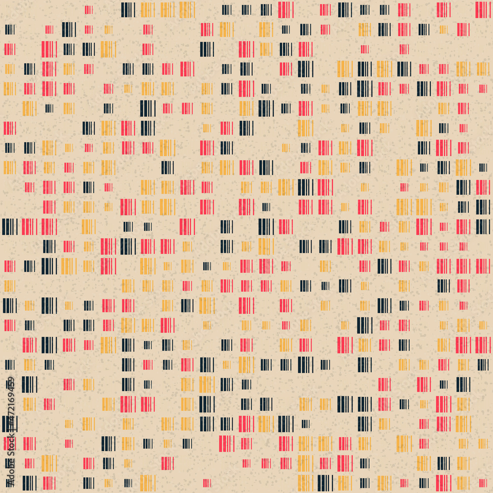 Fototapeta premium Abstract Geometric Pattern generative computational art illustration