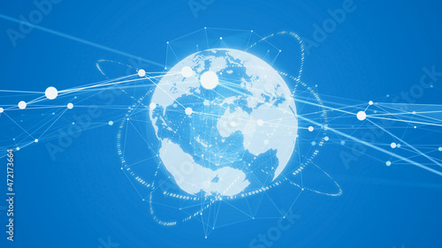 Global communication network concept. Graphical User Interface. Abstract background.