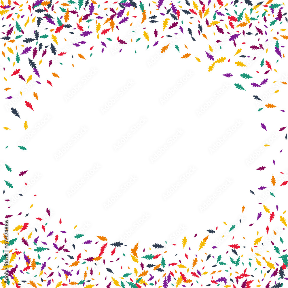 Bright Leaf Vector White Background. Orange Confetti October Card. Element Foliage Texture. Autumn Confetti Design. Bright Leaf Vector White Background. Orange Confetti October Card. Element Foliage Texture. Autumn Confetti Design.