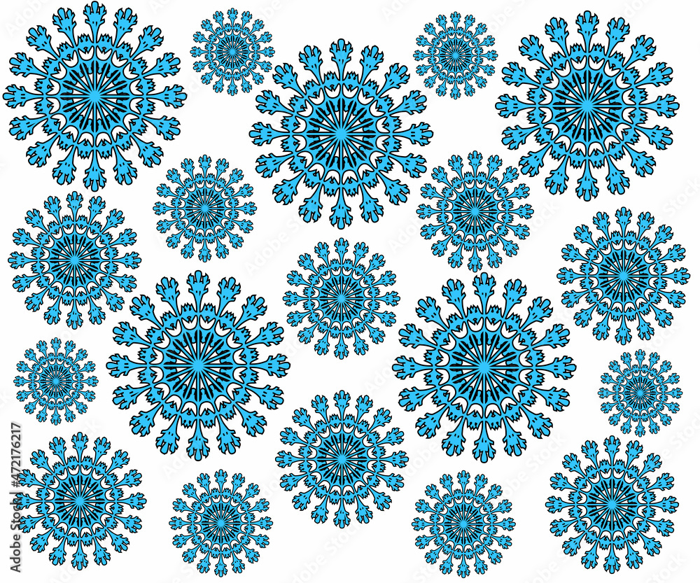pattern of ethnic-style circles similar to snowflakes pattern of ethnic-style circles similar to snowflakes