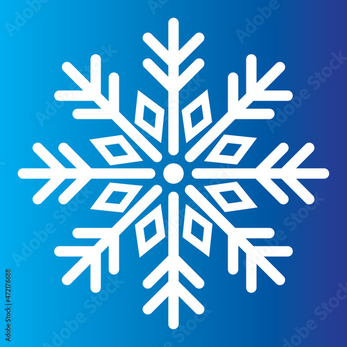 snowflake on blue background