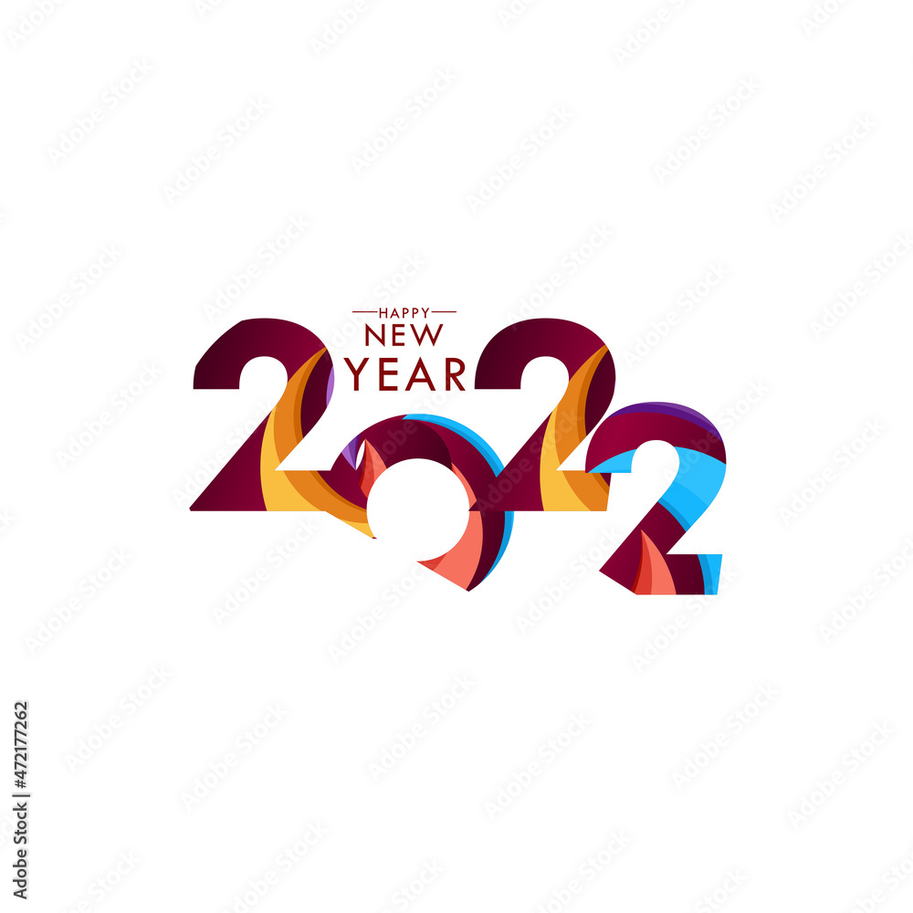 Happy New Year 2022 Celebration Vector Template Design Illustration Happy New Year 2022 Celebration Vector Template Design Illustration