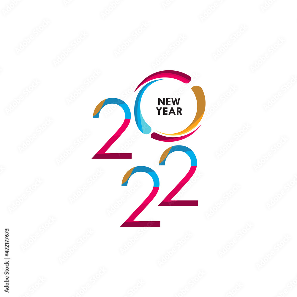 Happy New Year 2022 Celebration Vector Template Design Illustration Happy New Year 2022 Celebration Vector Template Design Illustration