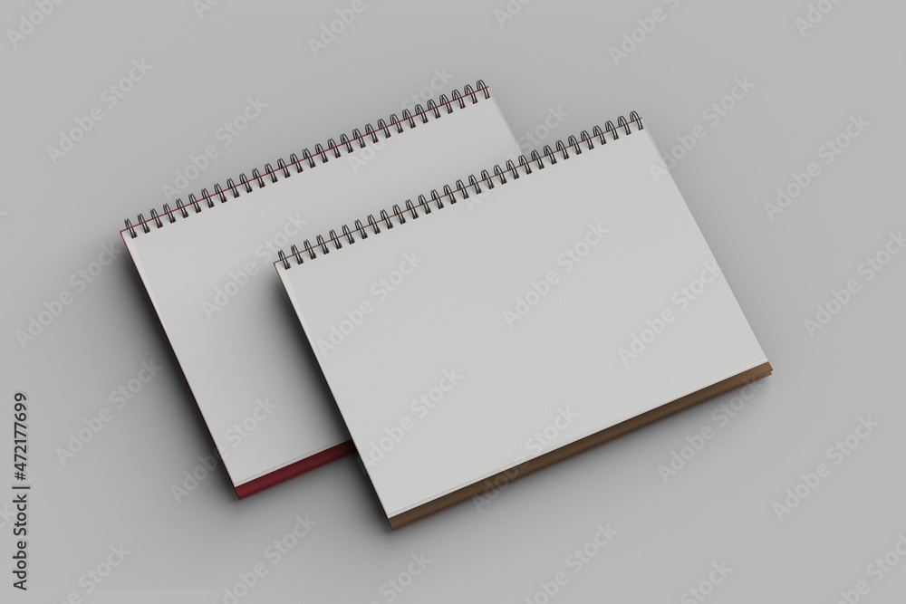 Blank paper desk spiral calendar Blank paper desk spiral calendar