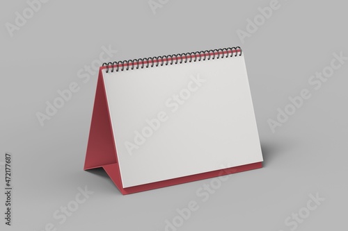 Blank paper desk spiral calendar