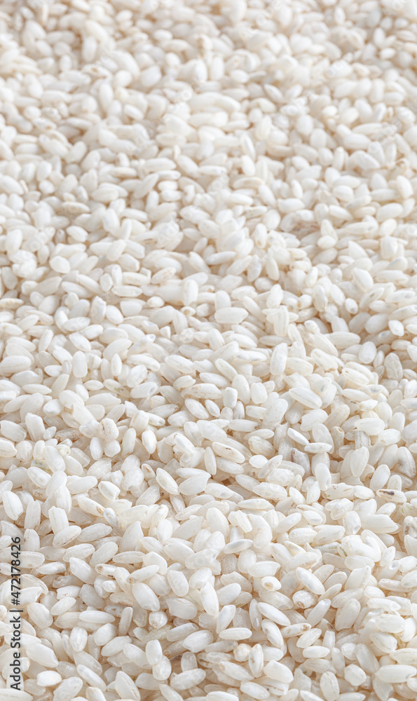 Uncooked arborio rice background