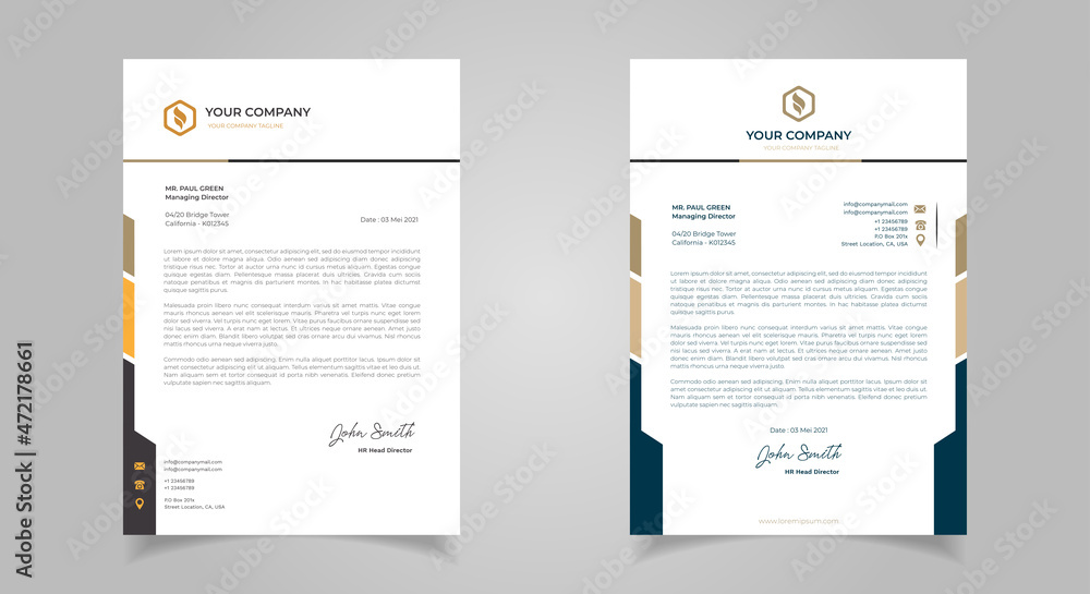 Abstract Letterhead Design Modern Business Letterhead Design Template Abstract Letterhead Design Modern Business Letterhead Design Template