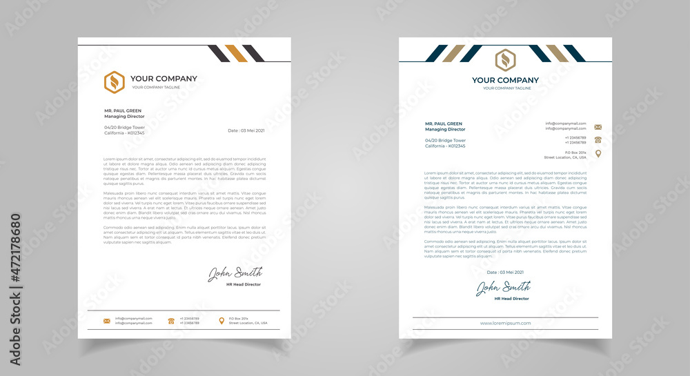 Abstract Letterhead Design Modern Business Letterhead Design Template Abstract Letterhead Design Modern Business Letterhead Design Template